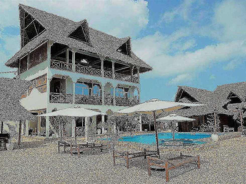 Beach kitchen and restaurant at Tanzania Safari Lodge